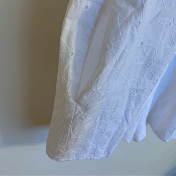 NWT Zara Eyelet Cutwork Embroidery Romper in White, Size M - Picture 13 of 14